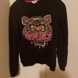 Kenzo multicolor lion black signature sweatshirt